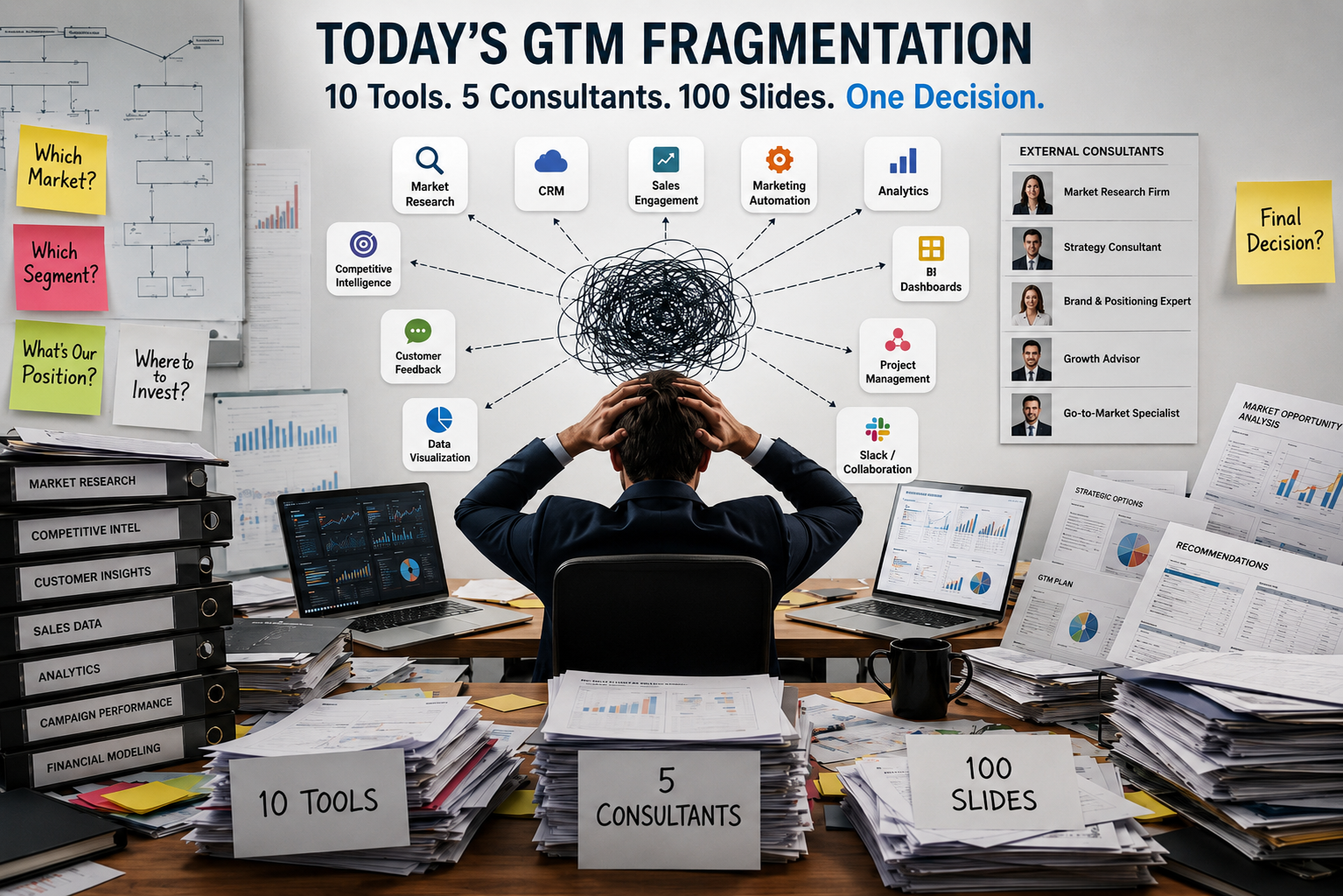 GTM teams navigating fragmented tools, consultants, and disconnected planning workflows