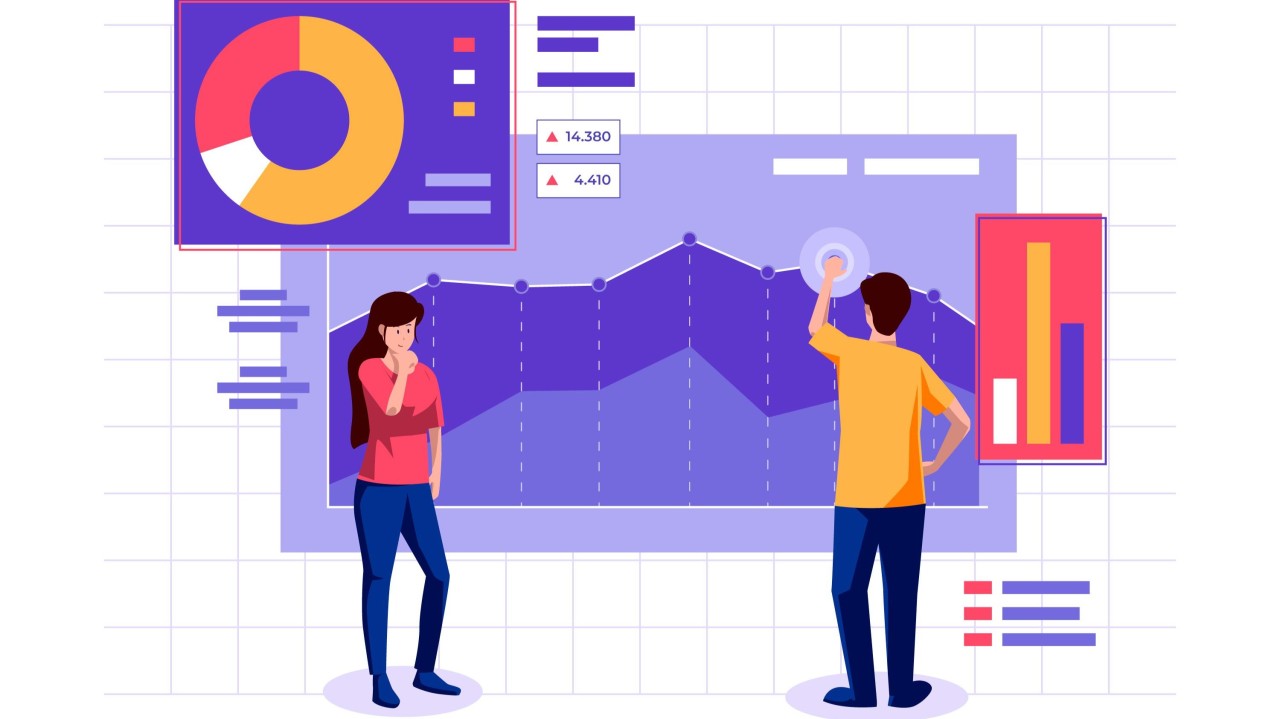 Product metrics concept illustration